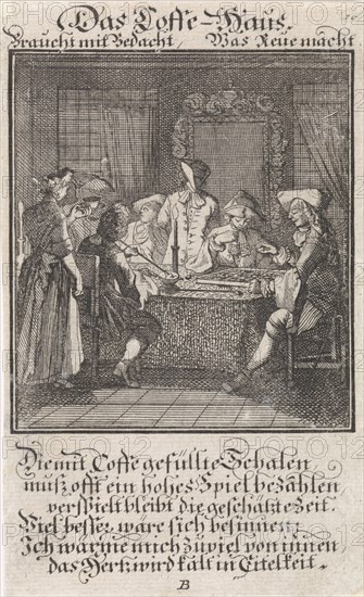 Coffee house, Caspar Luyken, Anonymous, 1711