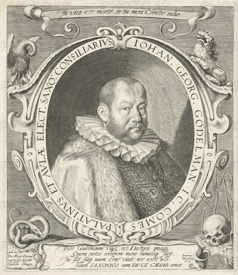 Portrait of Johann Georg GÃ¶delmann, Aegidius Sadeler, Johannes Nienborg, 1601 - 1629