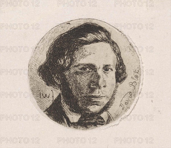 Portrait of David Block, Jan Weissenbruch, 1837 - 1880
