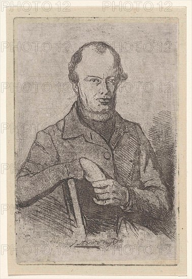 Portrait of Johannes Adrianus van der Drift, print maker: Jan Weissenbruch, 1850