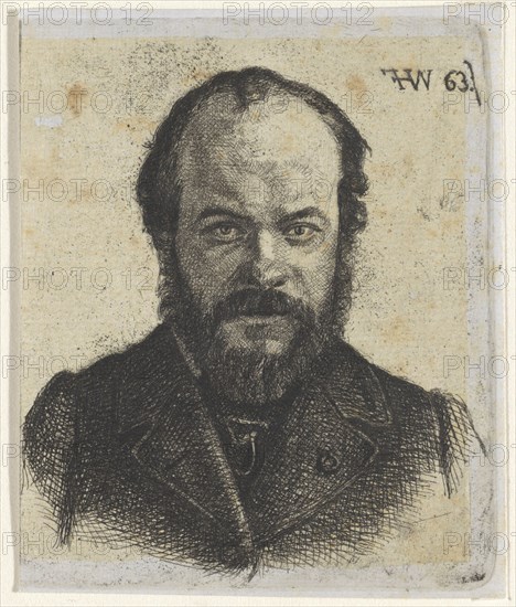 Portrait of Jan Weissenbruch, Frederik Hendrik Weissenbruch, 1863