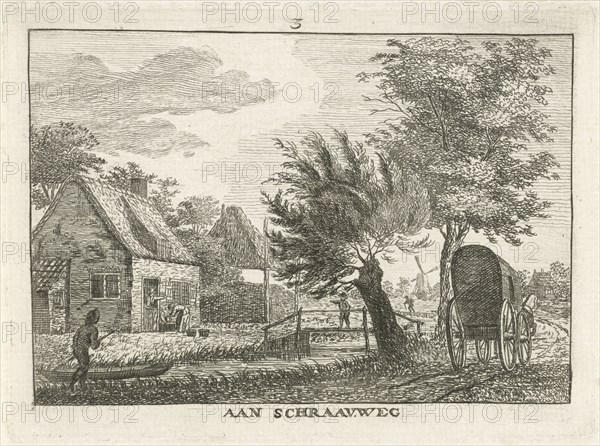 Farm and a canal near Kralingen, Rotterdam, Hendrik, 1780