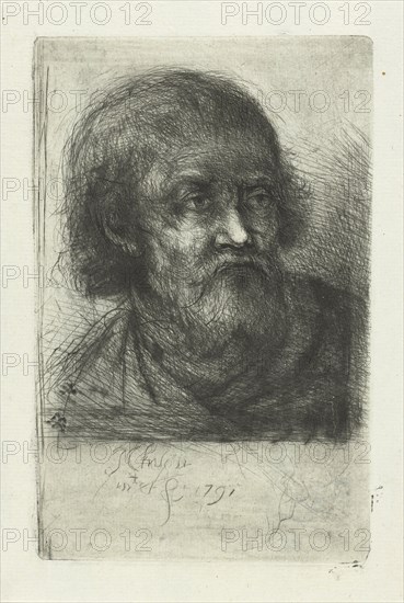 Old man, Jan Chalon, 1791