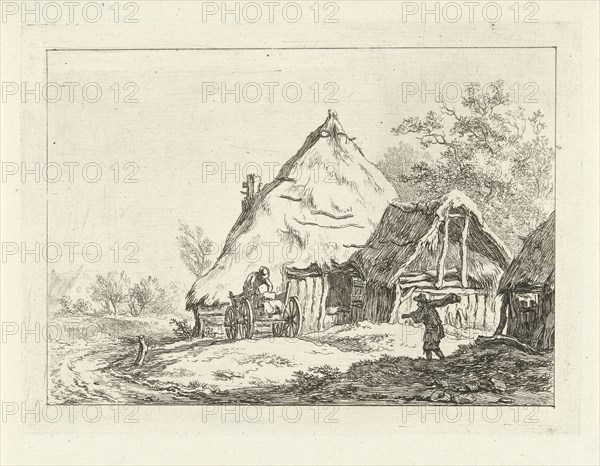 Weagon for a farm, Carel Lodewijk Hansen, c. 1780 - 1840