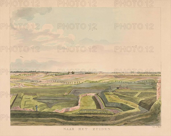 View of the countryside south of Nijmegen, Derk Anthony van de Wart, 1815 - 1824
