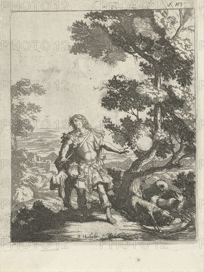 Shrieking Lord commits suicide, Arnold Houbraken, 1681 - 1683