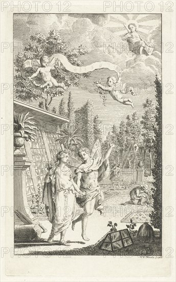 Zephyrus and Flora, print maker: Cornelis van Noorde, 1766