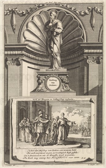 H. Hilary of Poitiers, Doctor of the Church, Jan Luyken, Zacharias Chatelain (II), FranÃ§ois Halma, 1698