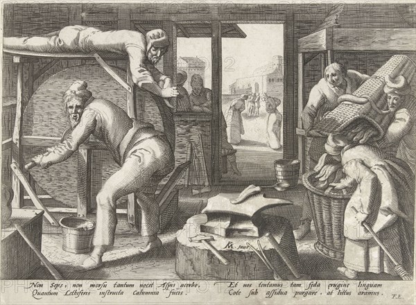 The tongue sharpeners, Franco Estius, 1592