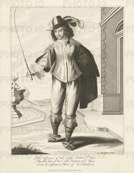 Portrait of Maurits van de Paltz, Cornelis van Dalen I, print maker: Anonymous, W. Scott, 1-dec-1810