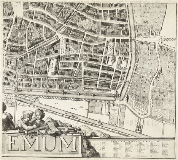 Part of the plan of Haarlem, The Netherlands, Romeyn de Hooghe, 1688-1689