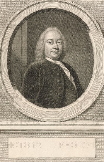 Portrait of Jonas Witsen, Jacob Houbraken, Frans van der Mijn, 1749 - 1780