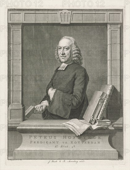 Portrait of Peter Hofstede, Jacob Houbraken, J. Bosch & R. Arrenberg, 1763