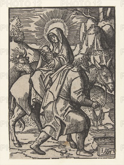 Flight into Egypt, Jacob Cornelisz van Oostsanen, 1520 - 1521