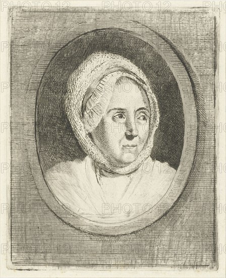 Portrait of a woman with cap Marie Joseph Bertrand?, Louis Bernard Coclers, 1756-1817