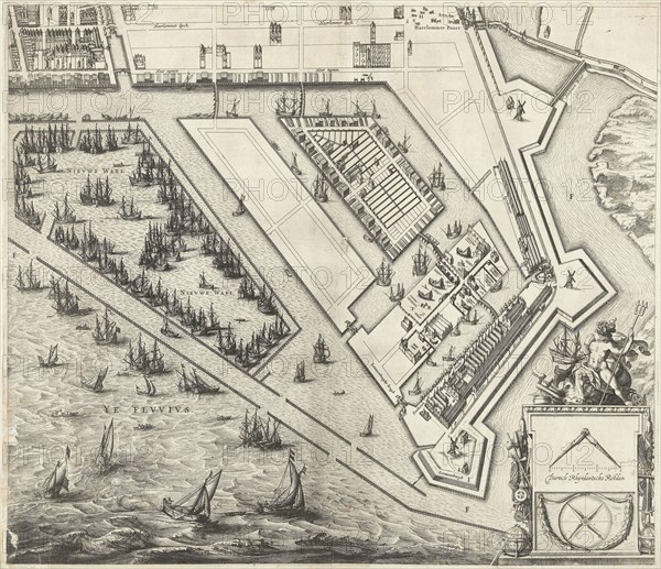Map of Amsterdam (leaf right), 1625, The Netherlands, Balthasar Florisz. van Berckenrode, 1625