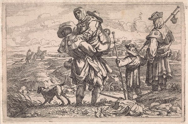 The pilgrims, Jan Baptist de Wael, 1642 - 1669