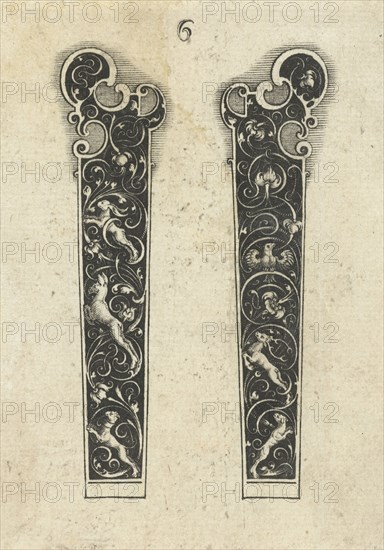 Two knife handles, Michiel le Blon, 1597 - c. 1626