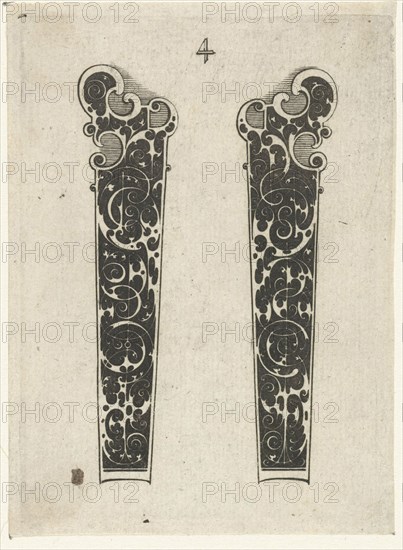 Two knife handles, Michiel le Blon, 1597 - c. 1625