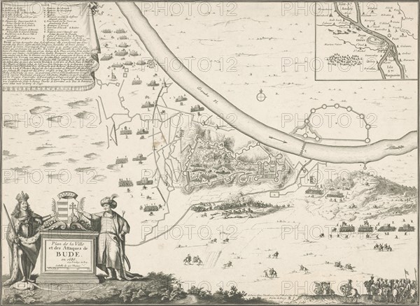 Map of Buda, 1686, Harmanus van Loon, Lodewijk XIV (koning van Frankrijk), 1693 - 1696