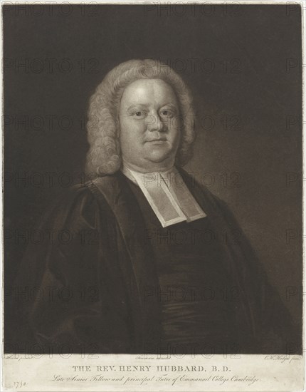 Portrait of Henry Hubbard, print maker: Charles Howard Hodges, D. Heins, Freeman publisher, 1790
