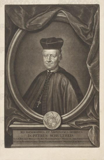 Portrait of Peter Schultheis, Gerard Valck, 1662 - 1726