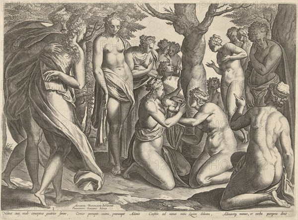 Birth of Adonis, Philips Galle, c. 1577 - c. 1581