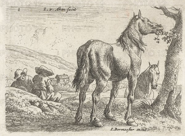 Eating horse, Jan van Aken, Jochem Bormeester, 1624 - 1661