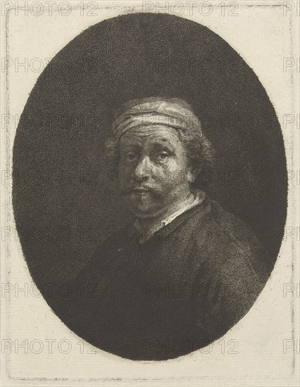 Portrait of Rembrandt, print maker: Johannes Pieter de Frey, Rembrandt Harmensz. van Rijn possibly, 1780 - 1834