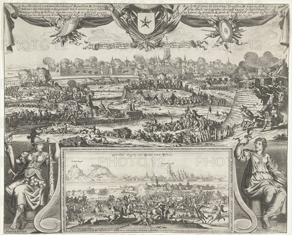Siege of Maastricht by Louis XIV, 1673, Gaspar Bouttats, 1673