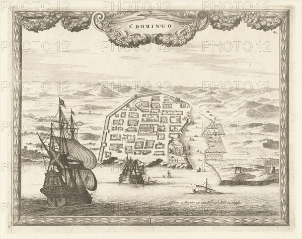 View of Santo Domingo, Thomas Doesburgh, Johannes Covens and Cornelis Mortier, Staten van Holland en West-Friesland, 1685 - 1714