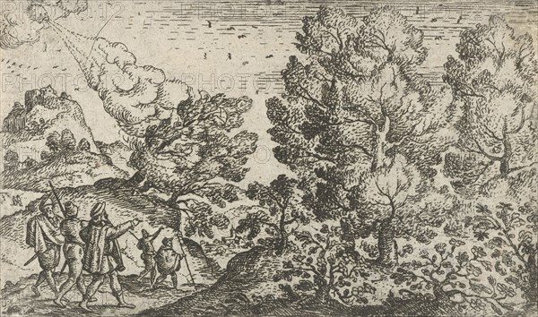 Travel with caution, print maker: Marcus Gheeraerts I attributed to, Gerard de Jode, after 1585 - 1608 and/or after 1649