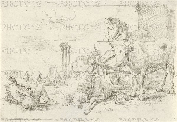 Ox Cart, Jan van Ossenbeeck, 1647 - 1674