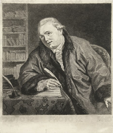 Portrait of the composer and etcher Johan Antoni Kauclitz Colizzi, print maker: Louis Bernard Coclers, c. 1777 - c. 1808
