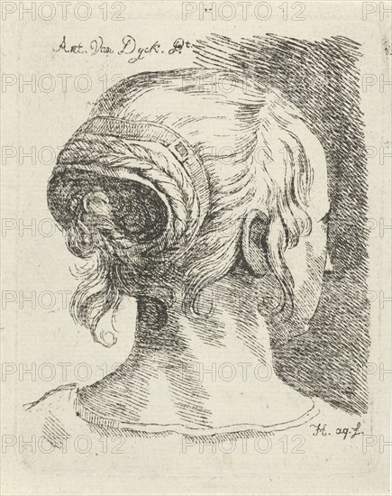 Head of a woman seen from behind, James Hazard, 1758 - 1787