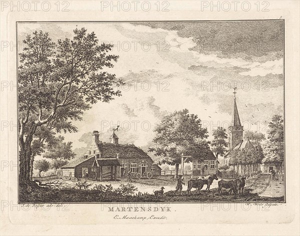 Maartensdijk, The Netherlands, print maker: Willem Writs, Jan de Beijer, Evert Maaskamp, 1794 - 1834