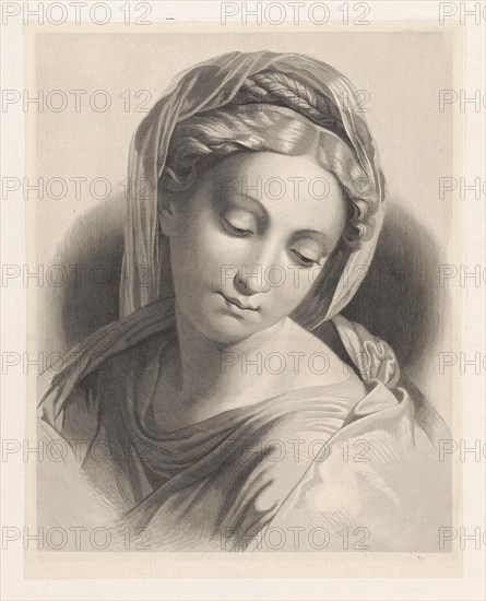 Madonna. Dirk Jurriaan Sluyter, 1826 - 1886, print maker: Dirk Jurriaan Sluyter, 1826 - 1886