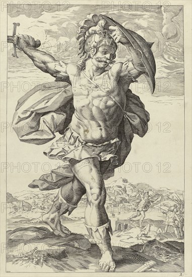 Horatius Codes, Keijzer, Hendrick Goltzius, 1829