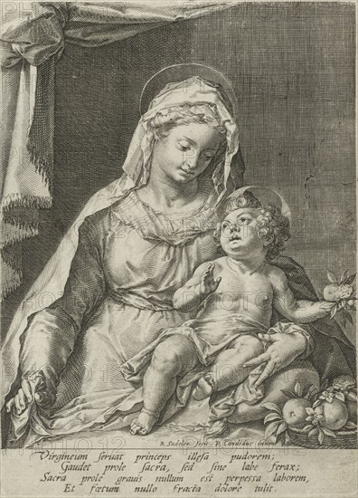 Mary with the Christ child, Raphael Sadeler I, 1570-1632