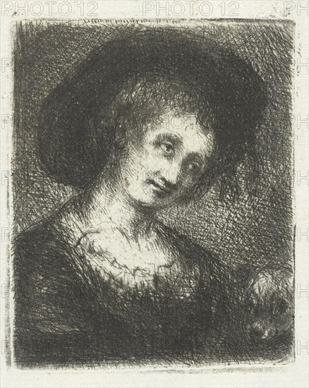 Woman with hat, Jan Chalon, 1748 - 1795