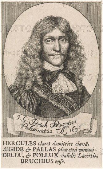Portrait of Johann Georg Bruck, fencing master, attributed to Wallerant Vaillant, 1671