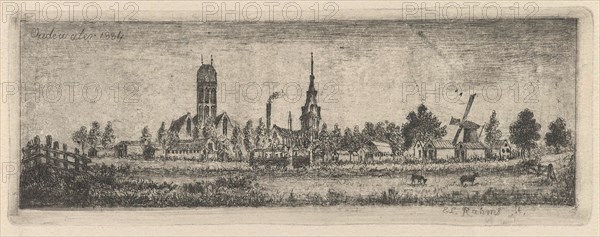 View Oudewater, The Netherlands, Eberhard Cornelis Rahms, 1884