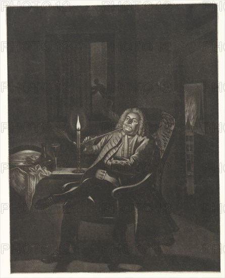 Pipe Smoking Man, Pieter Louw, Cornelis Troost, 1743 - 1800
