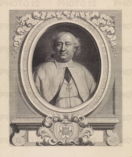 Portrait of Eustache Teissier, master general of the Order of Trinitarians, Pieter van Schuppen, 1690