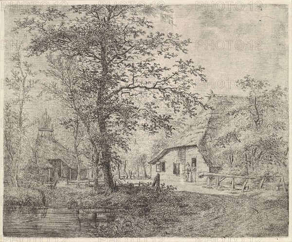 Landscape with farm, Pieter Janson, 1780 - 1851