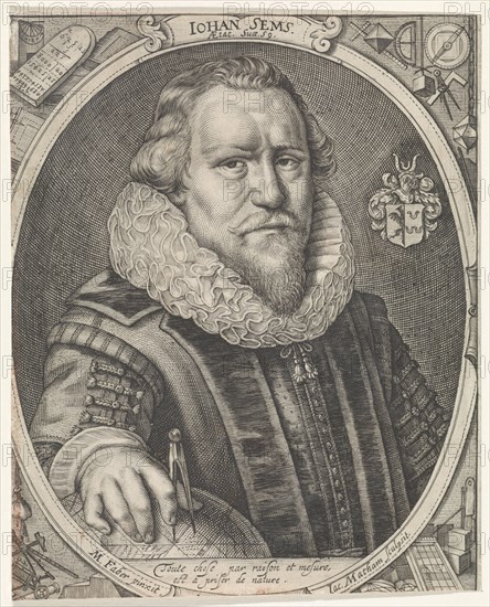 Portrait of Johan Sems, Jacob Matham, 1623