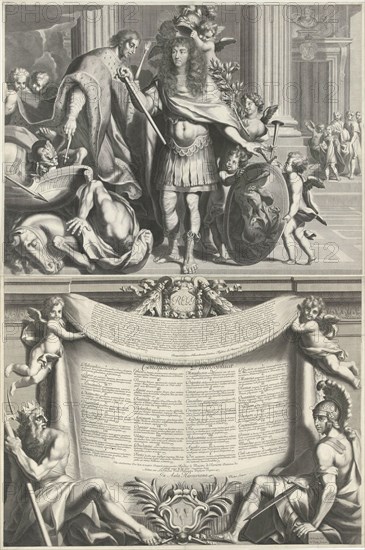 Print of Aegidius Le Maistre, 1665, print maker: Nicolas Pitau I, print maker: Richer, J. Le Pautre, 1665