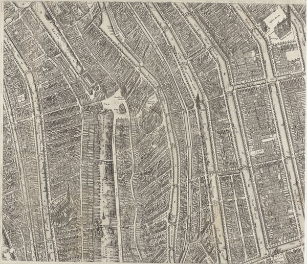 Map of Amsterdam (middle leaves), 1625, The Netherlands