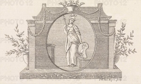 Minerva with the Hague weapon, Pieter Willem van Megen, 1760 - 1785