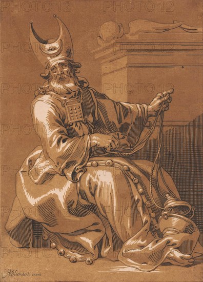 Aaron sitting at the Ark of the Covenant, Anonymous, after 1610